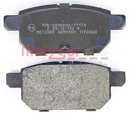 METZGER 1170360 Bremsbelagsatz, Scheibenbremse